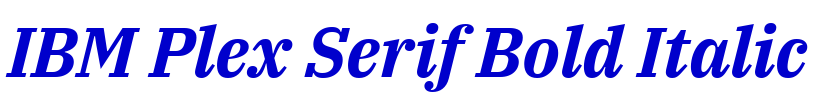 IBM Plex Serif Bold Italic fonte